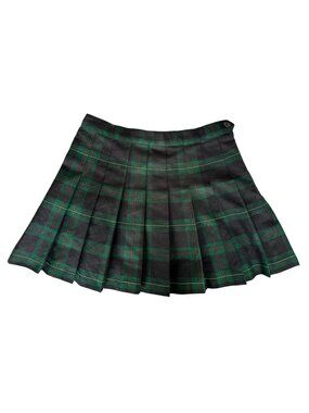 📓 American Apparel 90s Y2K Tartan Plaid Pleated Dark Academia Mini Skirt